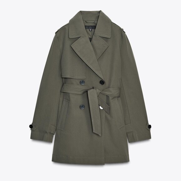 Water Repellent Windproof Double-Breasted Trench Coat - Picture 5 of 7